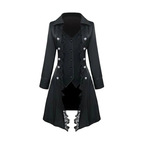 Steampunk mantel damen schwarz