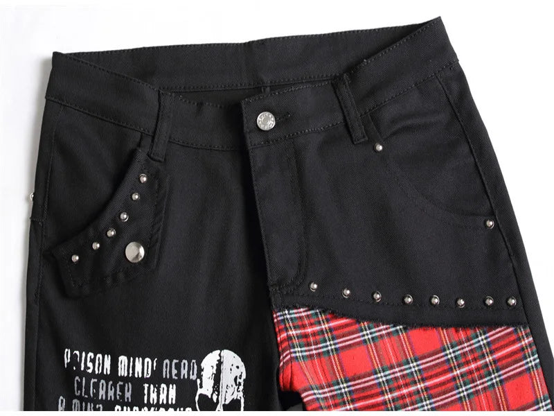 Steampunk hose damen rot
