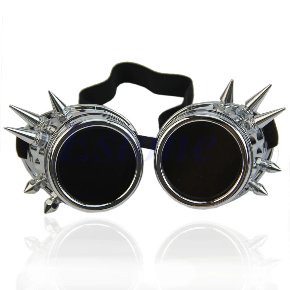 Steampunk brille silber