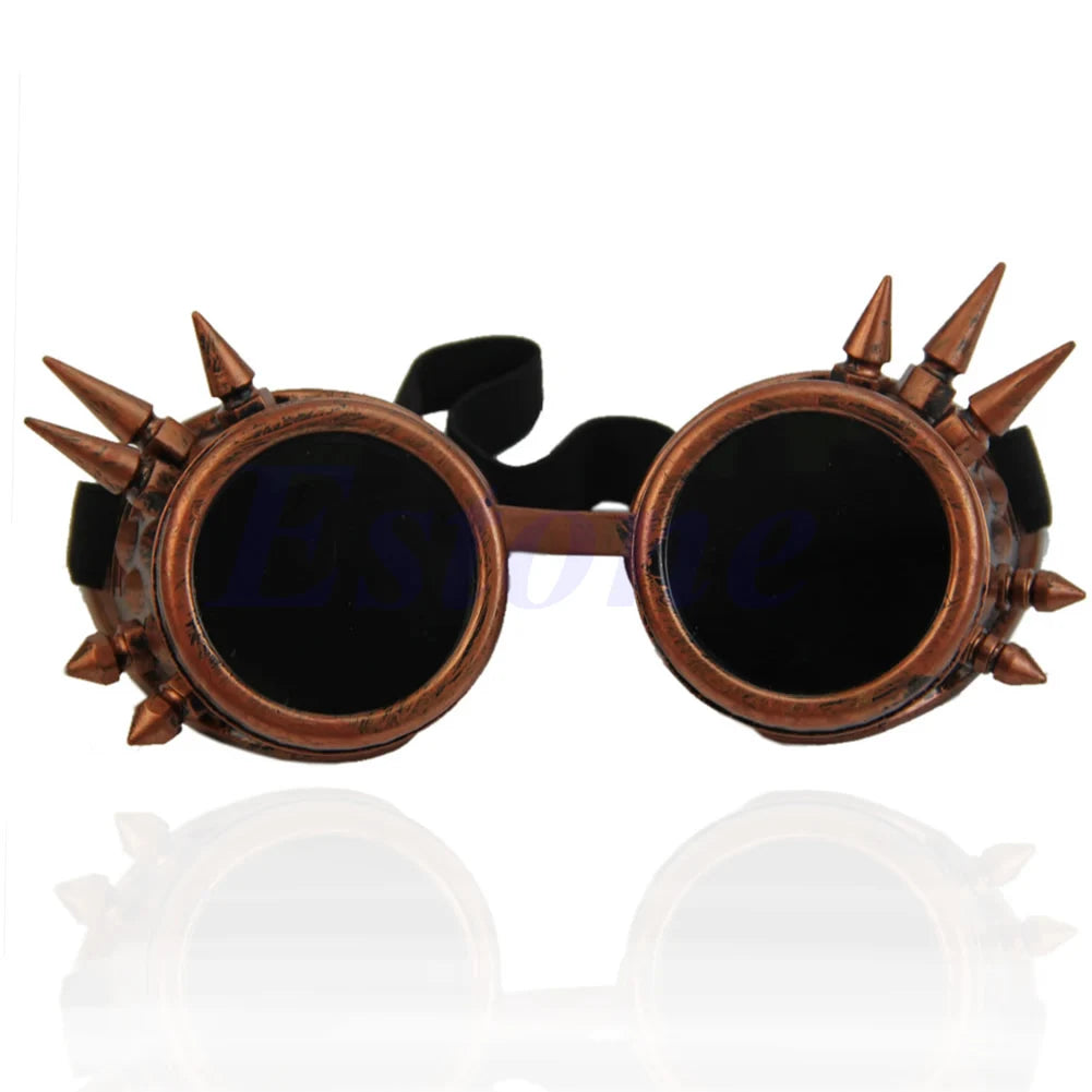 Steampunk brille silber