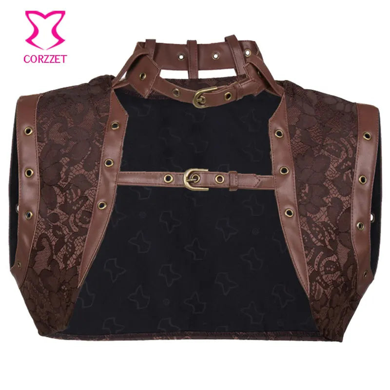 Steampunk jacke damen braun