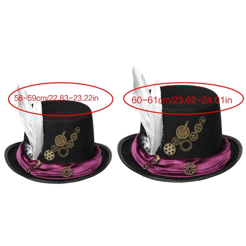 Hut steampunk damen rose