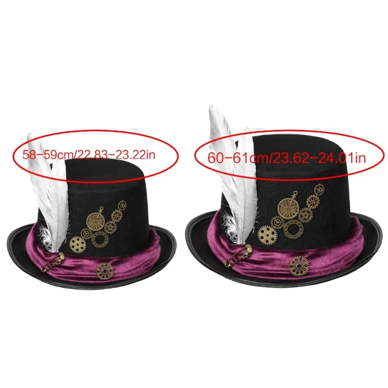 Hut steampunk damen rose
