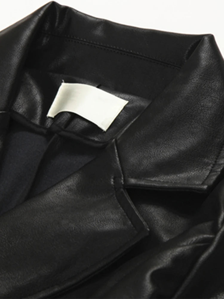 Steampunk leather trench coat