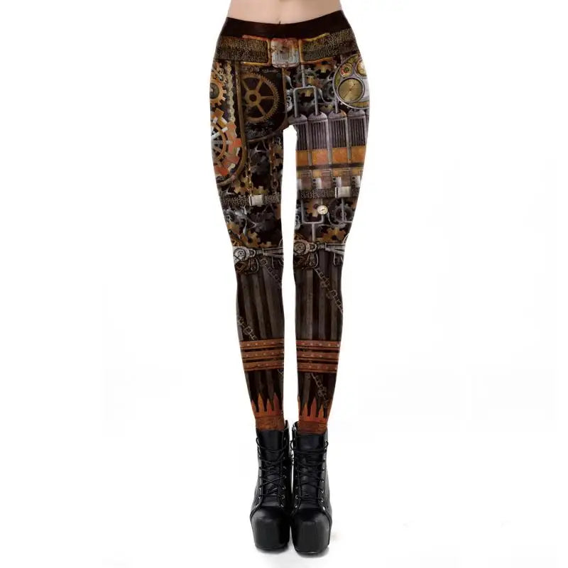 Steampunk hose damen gold