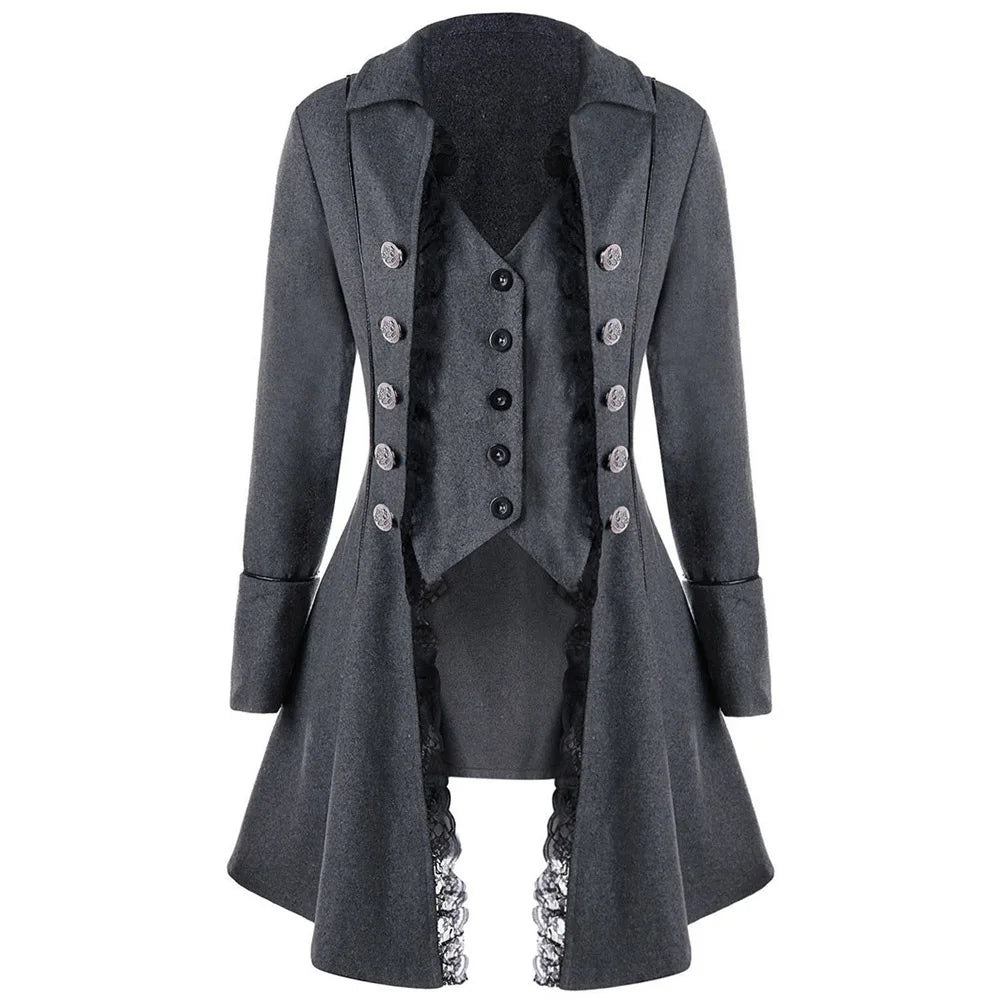 Steampunk mantel damen 50
