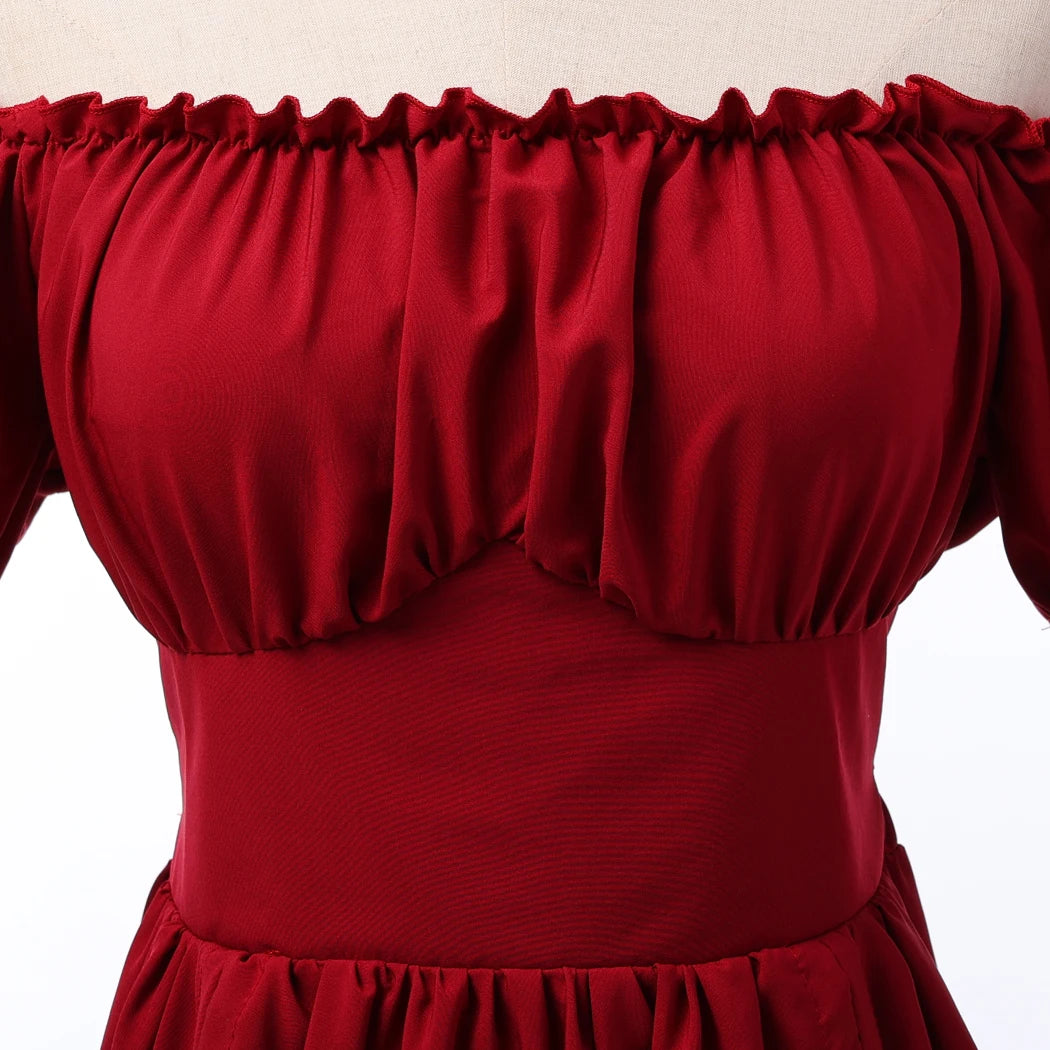Red steampunk dress