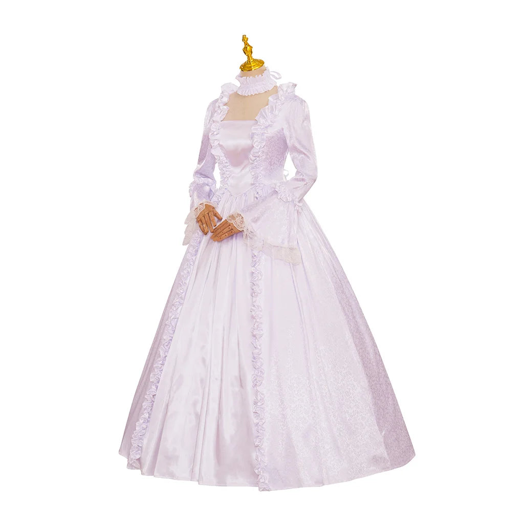 Steampunk kleid weiß
