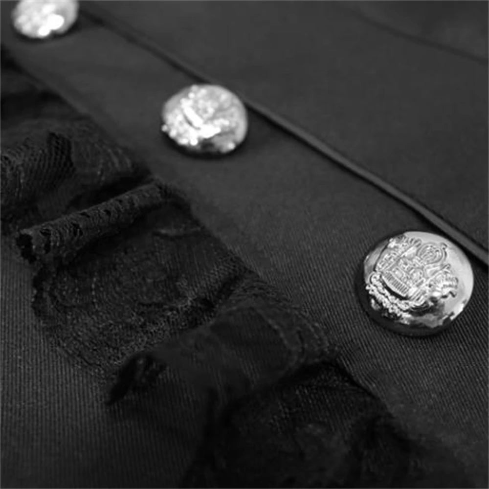 Steampunk mantel damen schwarz