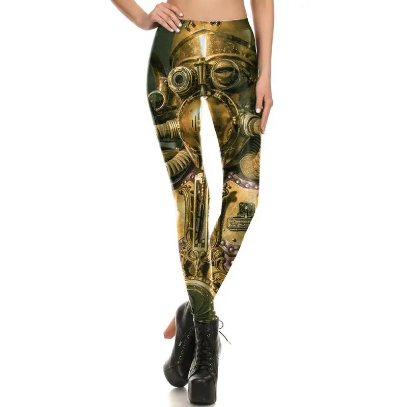 Steampunk hose damen gold