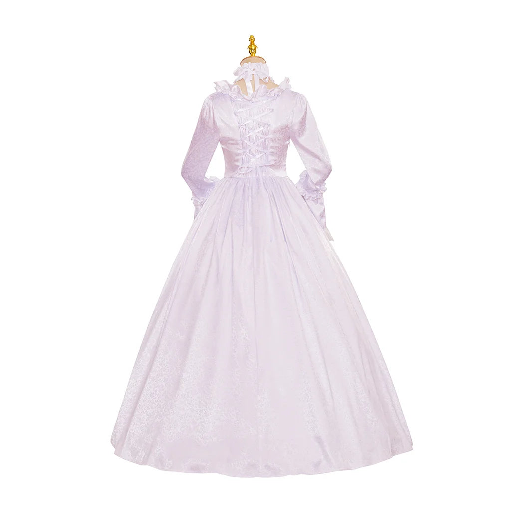 Steampunk kleid weiß
