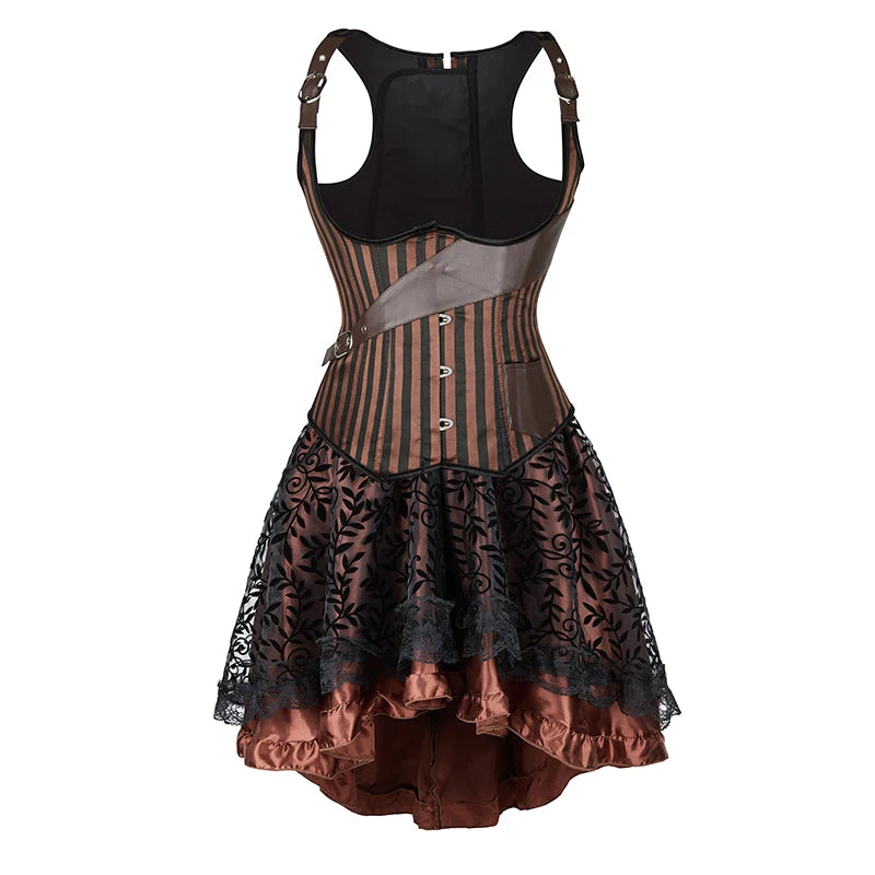 Steampunk kleid schwarz