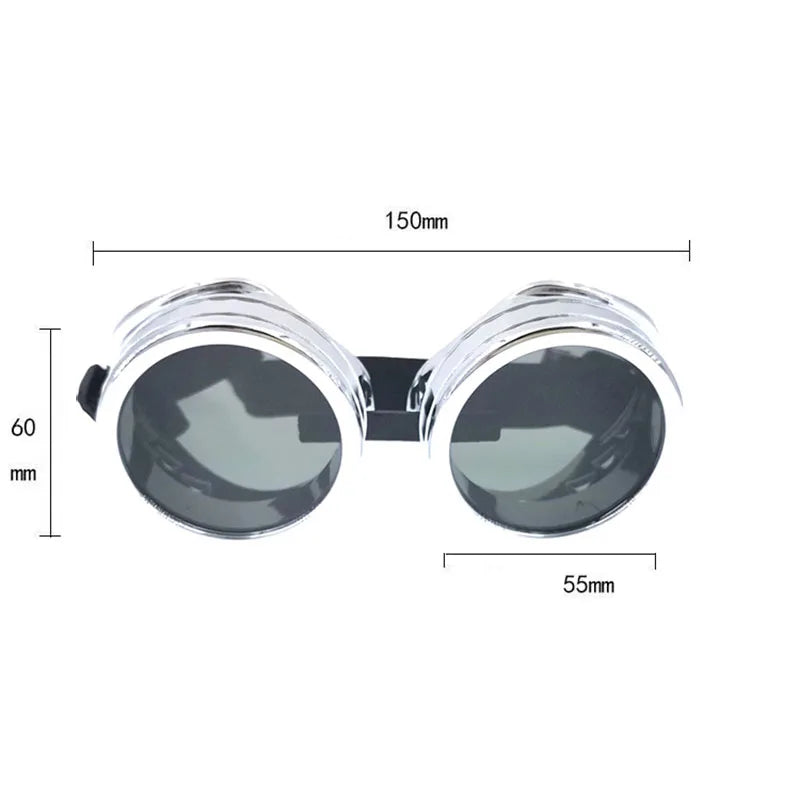 Steampunk biker goggles