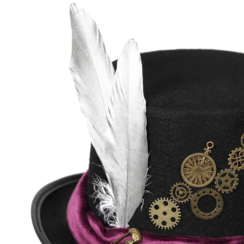Hut steampunk damen rose