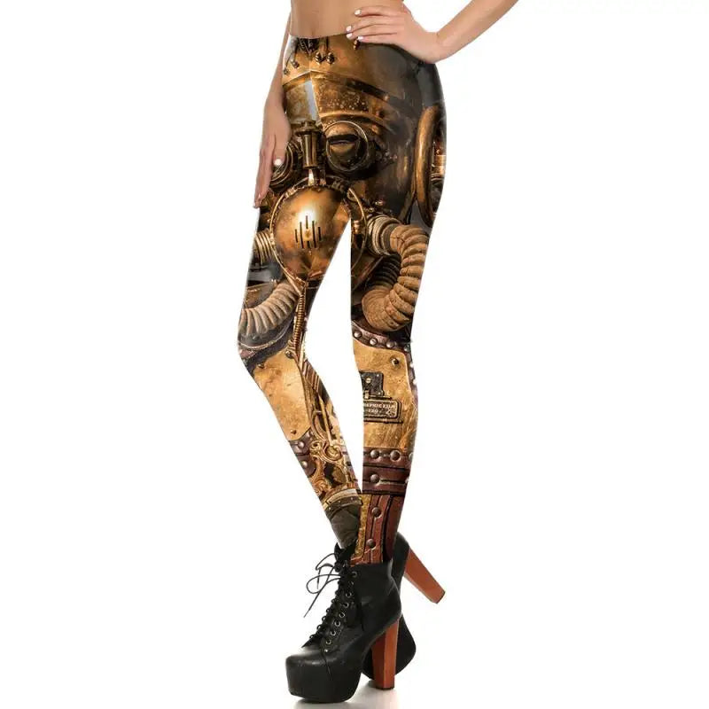 Steampunk hose damen gold