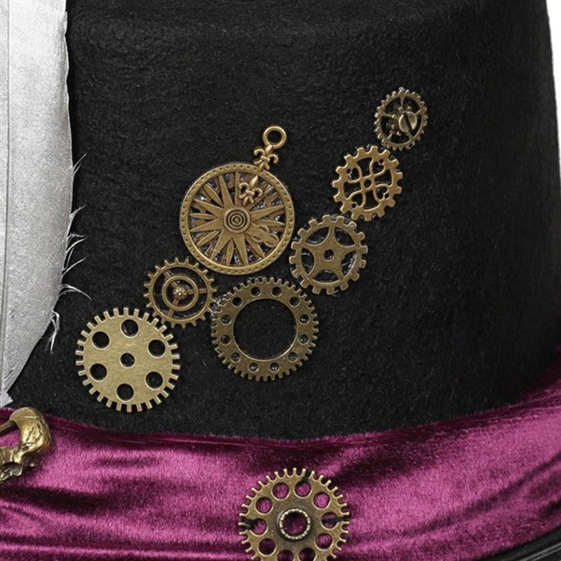 Hut steampunk damen rose