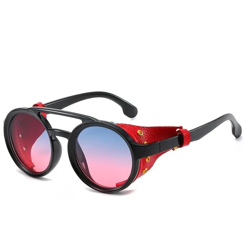 Steampunk sunglasses with side shields
