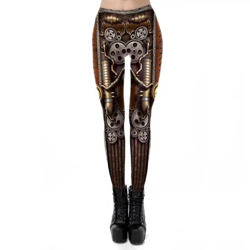 Steampunk hose damen gold