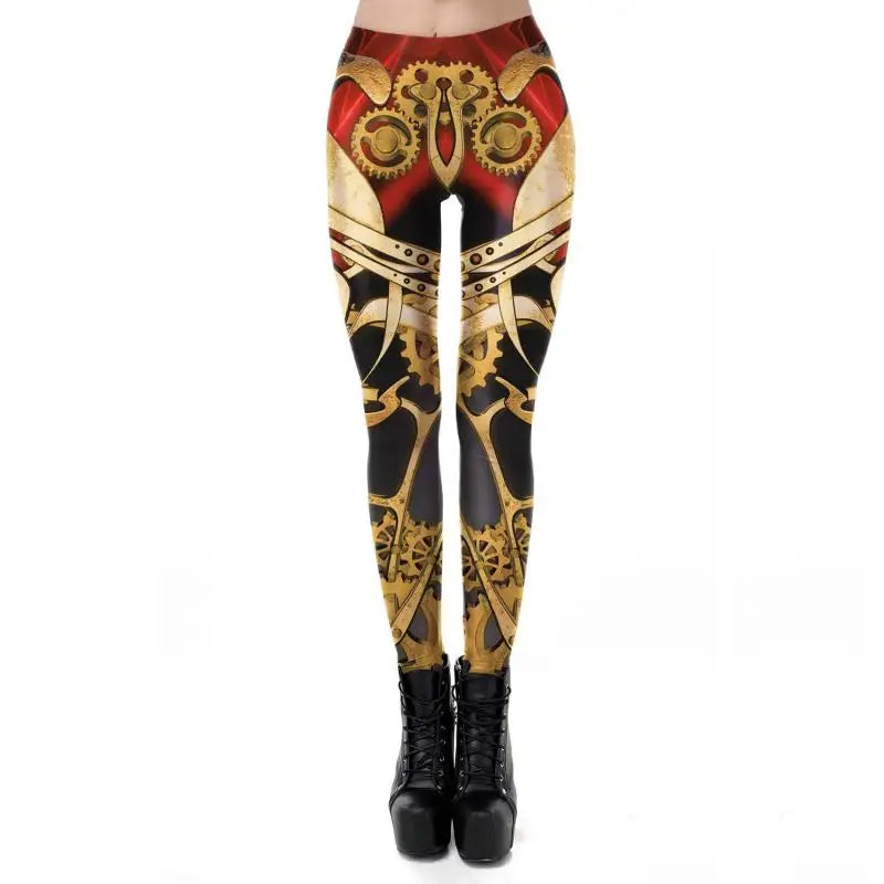 Steampunk hose damen gold