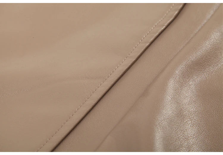 Steampunk leather trench coat