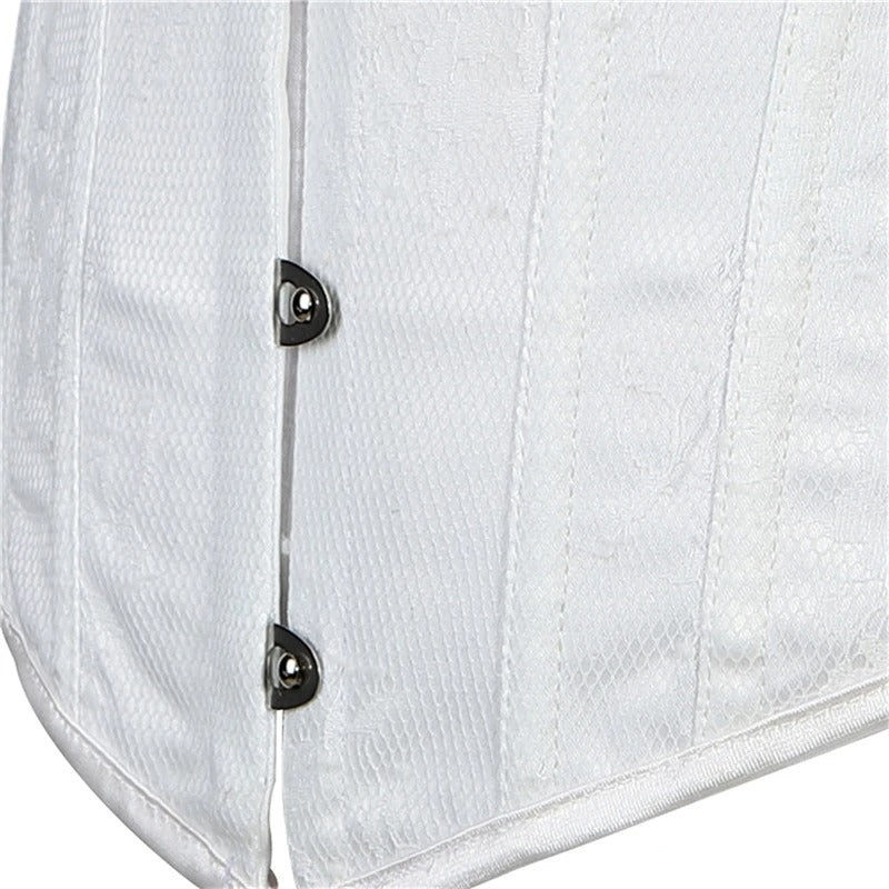 White steampunk corset