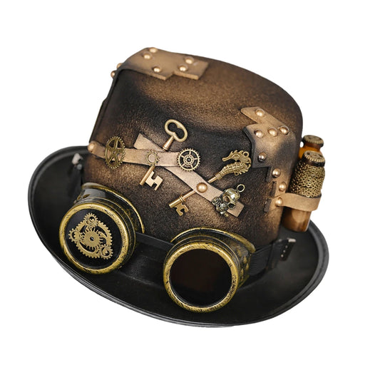 Steampunk hut mit brille damen