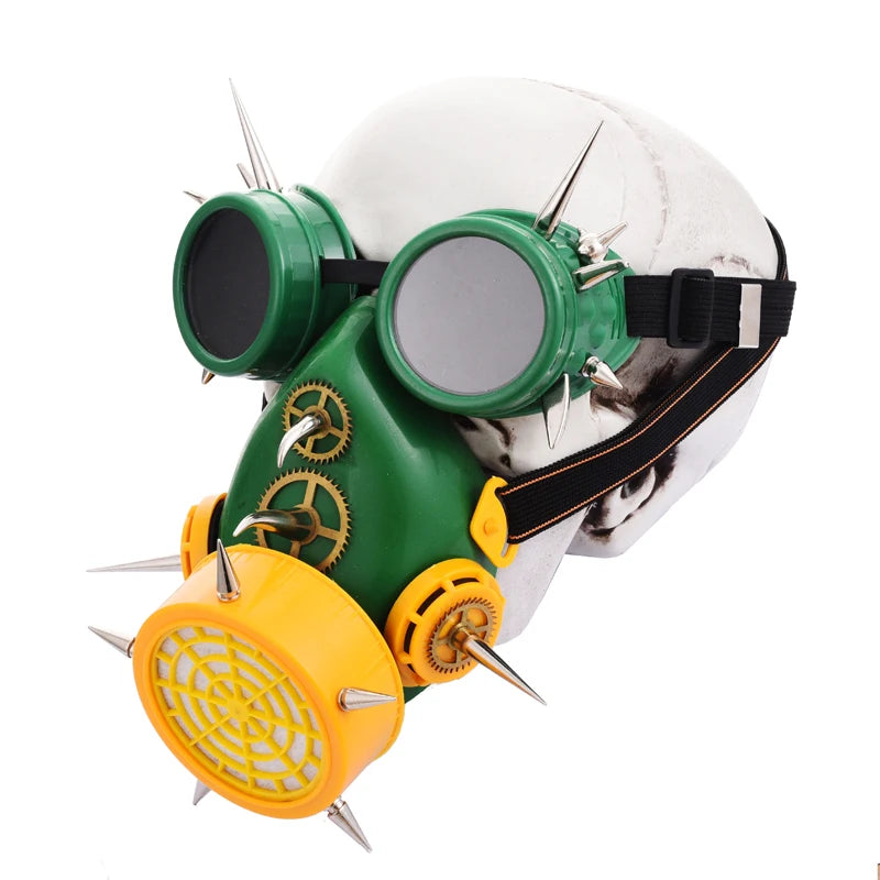 Green steampunk goggles