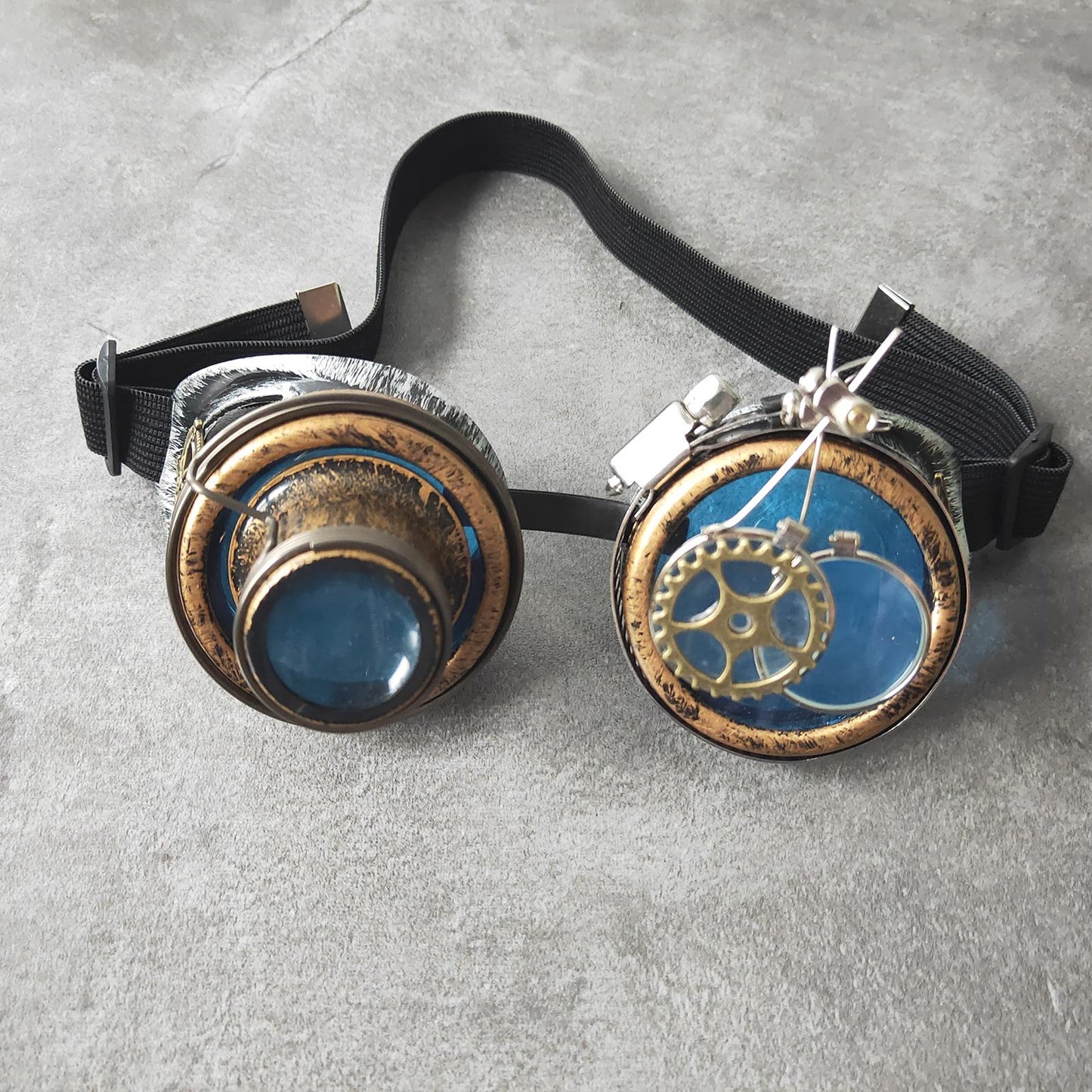 Steampunk brille gold