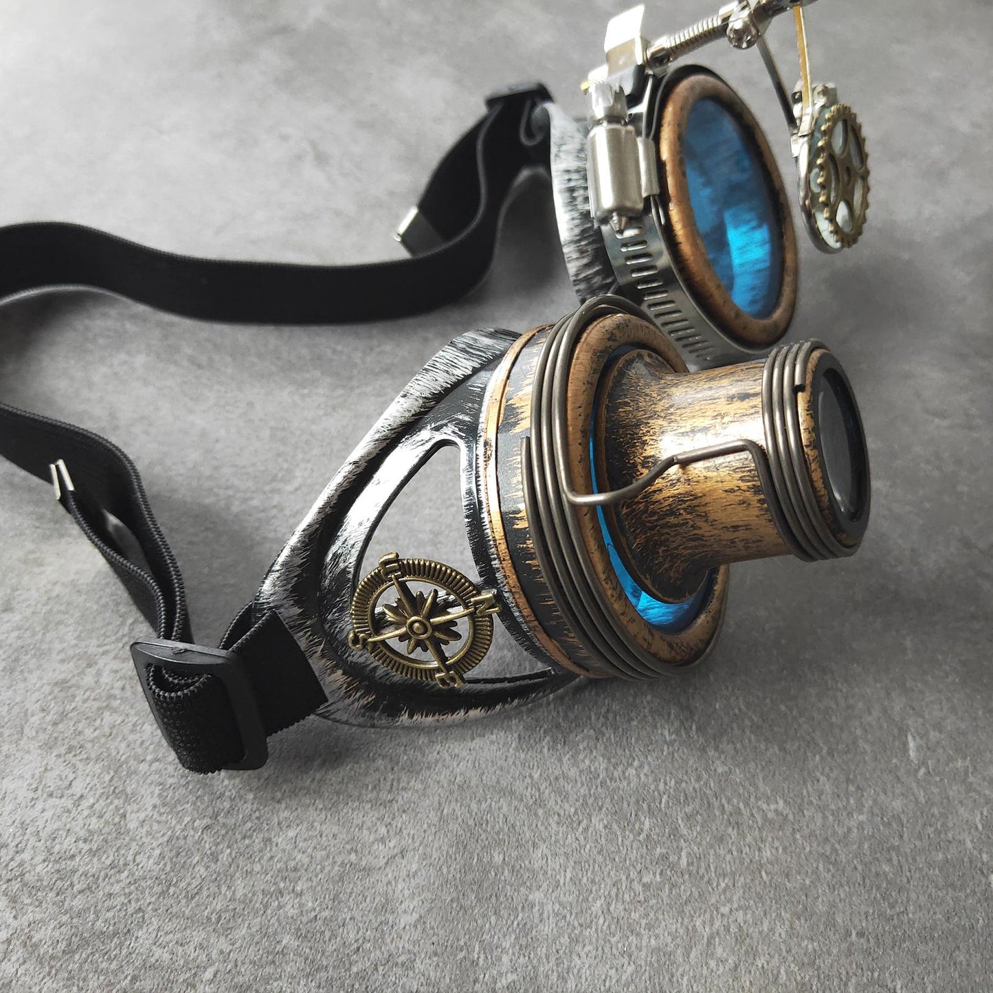 Steampunk brille gold