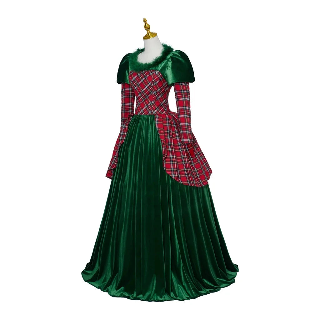 Green steampunk dress