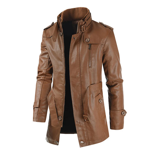 Steampunk leather coat