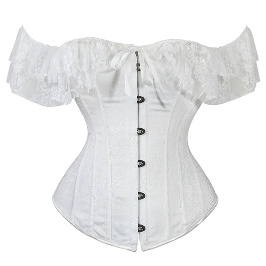 White steampunk corset