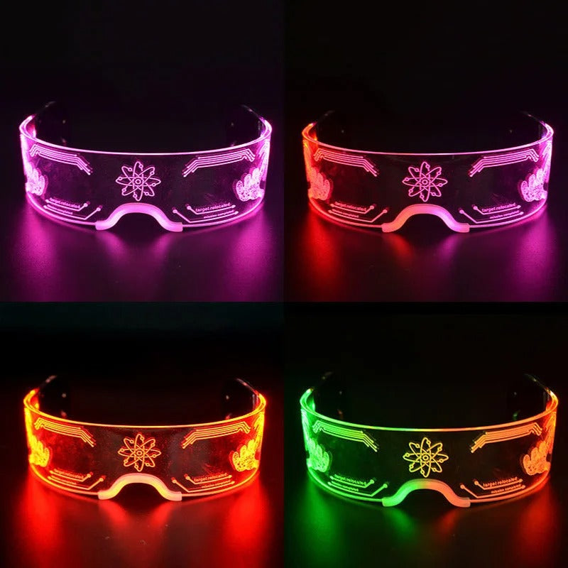 Led steampunk goggles